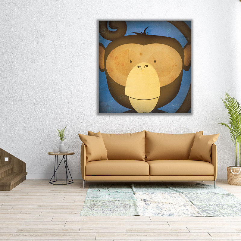 Monkey Wow - Canvas Print Wall Art, 40" H x 40" W