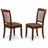 6 Piece Dining Room Furniture Set Contains a Rectangle Kitchen Table and 4 Linen Fabric Dining Chairs with a Bench, Mahogany
