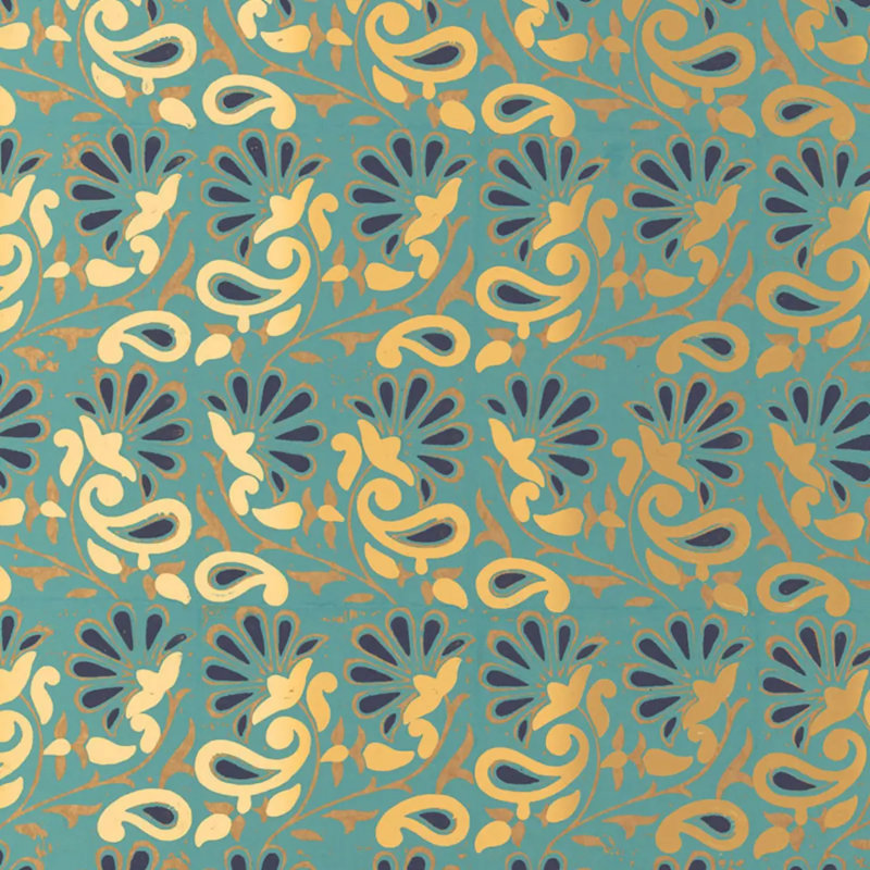 Rampura Wallpaper, Turquoise