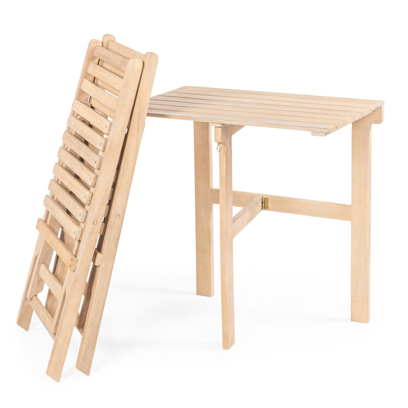 Ensemble bistro 3 pièces en bois d'acacia massif Nerja Rustic