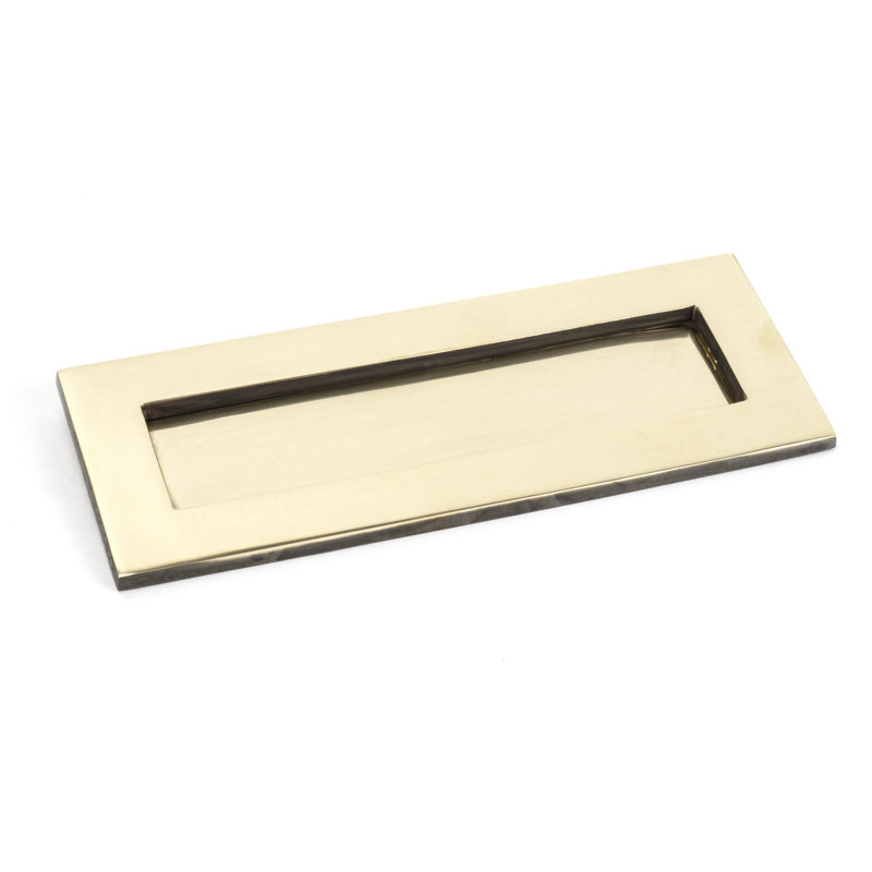 Letter Plate Door Accessory, Aged Brass, 10.8cm H x 26.5cm W x 0.4cm D