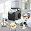 Machine à glace de comptoir Havato avec poignée, machines à glaçons autonettoyantes, 26 lb / 24 heures, 8 cubes de glace prêts en 6 minutes pour la maison / cuisine / bar / fête / camping-111088698
