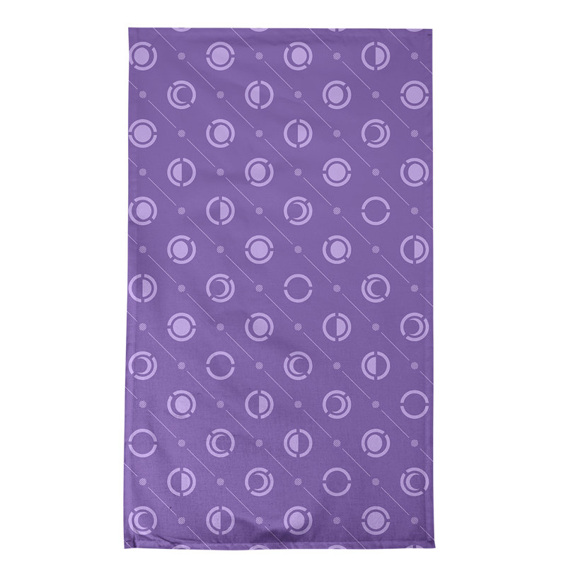 Torchon Moon phases, Mauve / mauve dragon, Croisé en coton