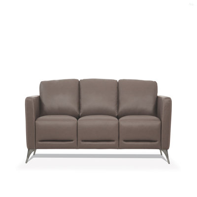 Canapé en cuir taupe Malaga (assemblé)