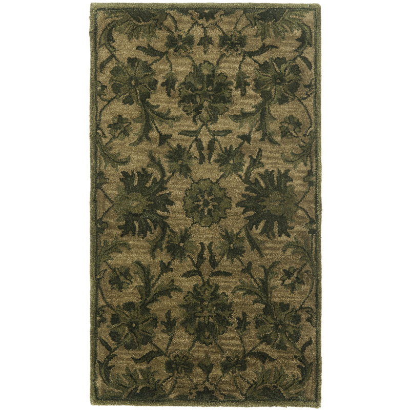 Dunbar Hand Tufted Wool Floral Rug, Rectangle 2' x 3'