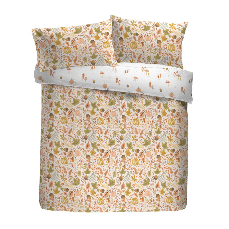 Cotton Blend Floral Duvet Cover Set with Pillowcases Included, Double Duvet Cover + 2 Standard Pillowcases