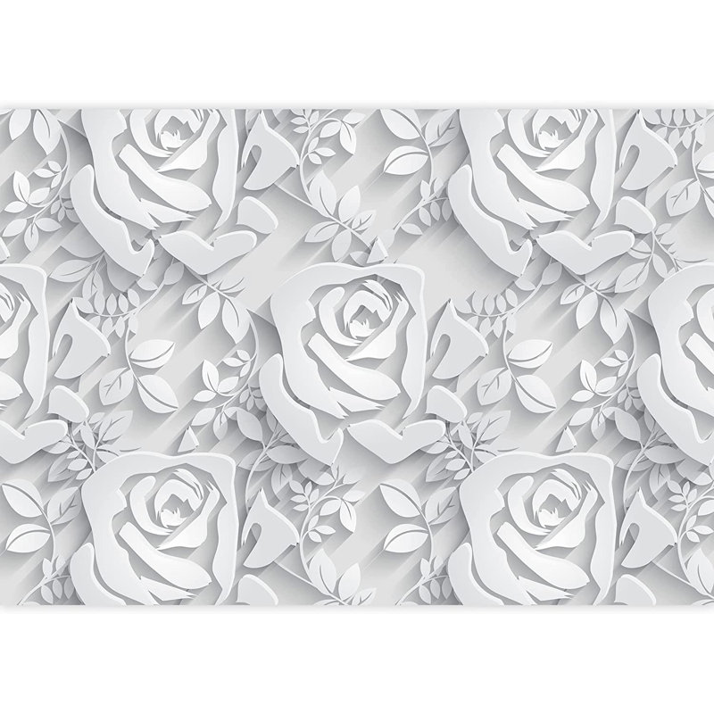 Murale rose, Blanc, L 144 po x L 8,33 po