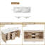 Meuble-lavabo moderne à double lavabo de 150 cm avec tiroirs à fermeture douce et lavabo intégré en SMC, armoire en MDF (naturel)