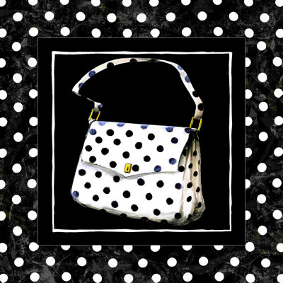 " Polka Dot Purse White 3 "