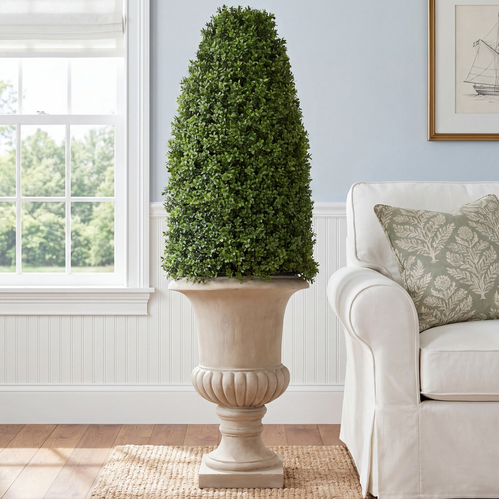 69" Boxwood Topiary in Urn