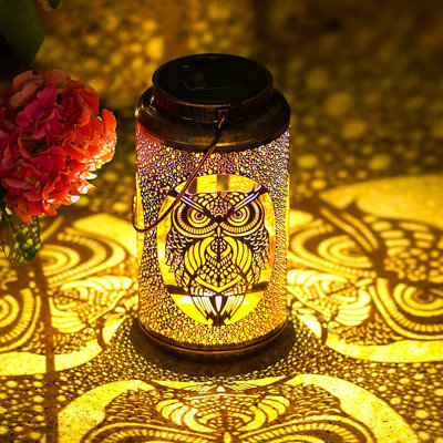 9'' Solar Powered Integrated LED Cylinder Lantern