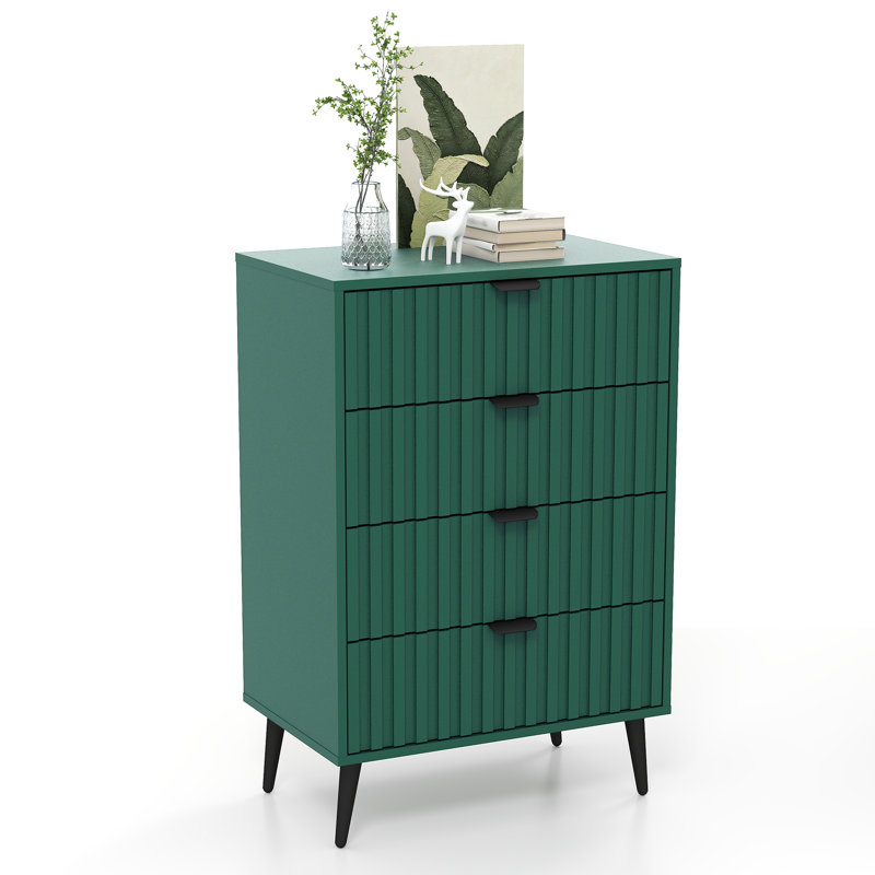 4 - Drawer 23.6" W Dresser, Green