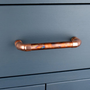 Copper Pull Handle - Marbled / High Polish Mix