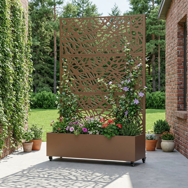 Boîte à fleurs Eurel, H 72 po x l 47 po x P 16 po, Brun