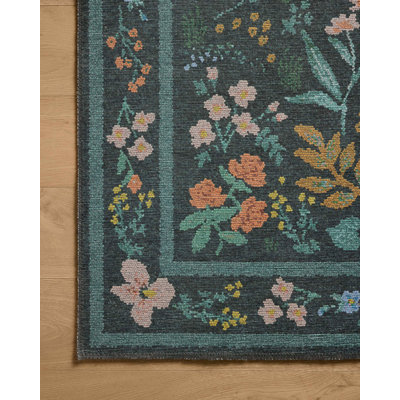Rifle Paper Co. x Loloi Wildwood Charcoal Area Rug