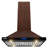 AKDY 30" Stainless Steel 343 CFM Convertible Island Range Hood with Baffle Filter