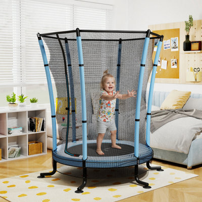 4.5ft Kids Trampoline with Safety Net Enclosure,Steel Frame