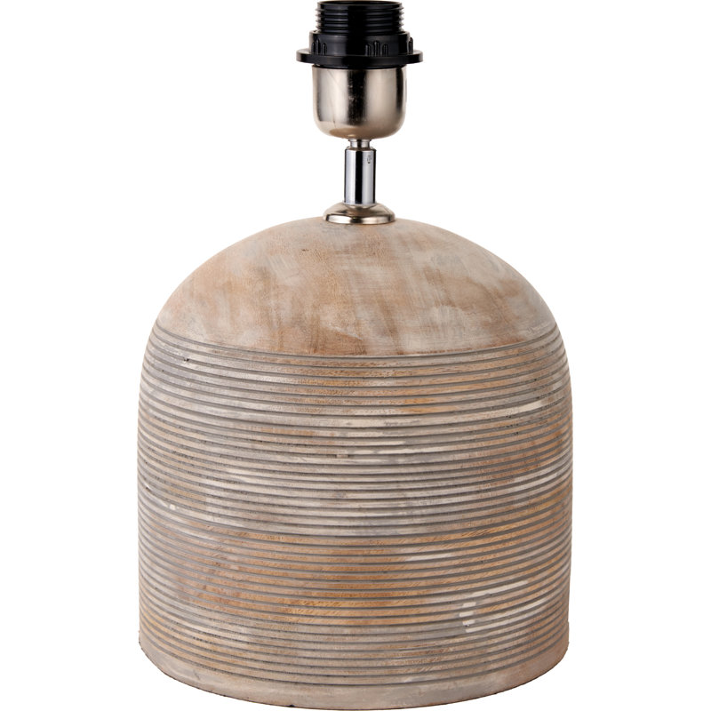 Nelu Wood Table Lamp, Grey