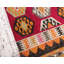 Tapis à motif géométrique rouge / jaune Beverley-1001527752