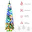 Grand haut sapin de Noël artificiel avec des branches floquées par la neige, lumières chaudes blanches ou colorées, forme Downswept-1575986142