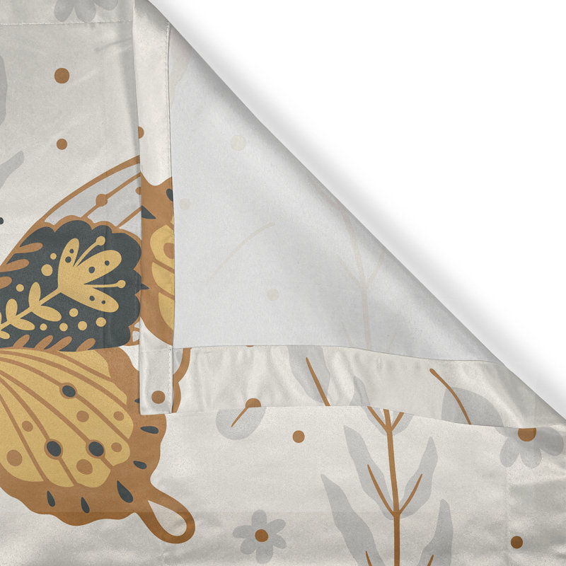 Rideau à motif œillets moderne 50 po x 120 po Dakota Fields Jungle Boho, L 50 po x L 108 po