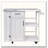 Outdoor Kitchen Island Fir Wood Prep Station Lockable Kitchen Cart with Stainless Top, Ample Storage Space-124925642