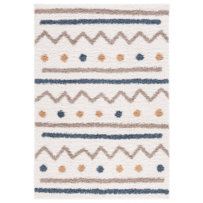 Eymy Shag Abstract Indoor/Outdoor Rug