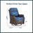 Luxury Patio Furniture Set with 6-inch Thick Cushion, Outdoor High Back Swivel Rocker Patio Chairs, for Deck Yard and Poolside, Blue