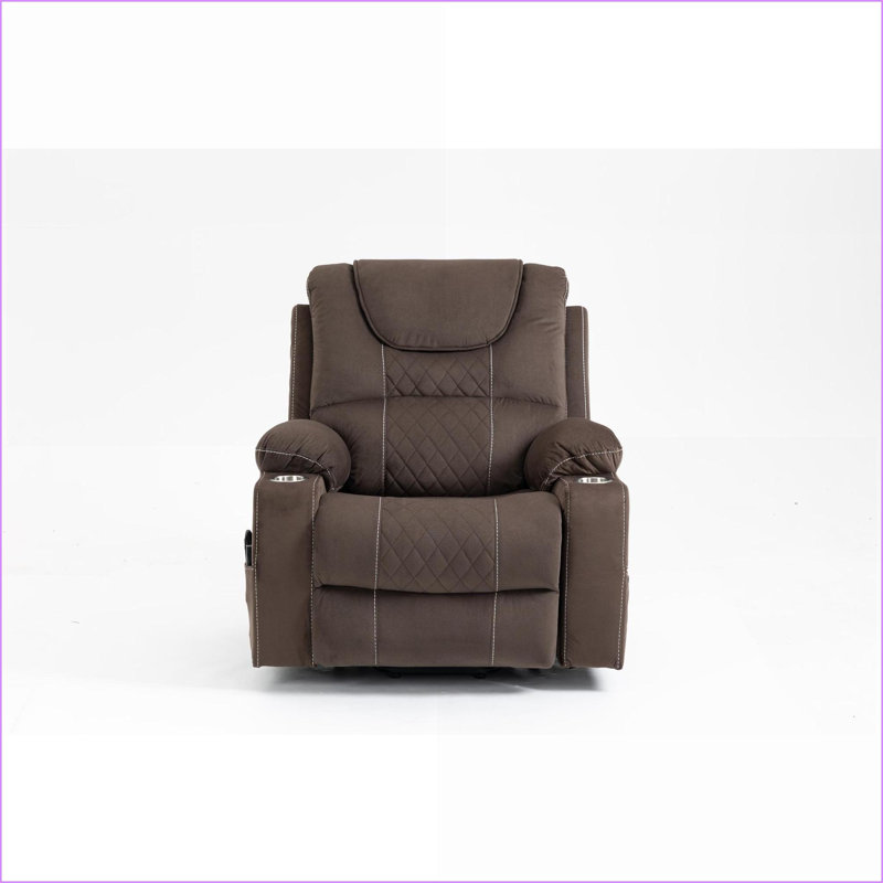 Fauteuils inclinables, fauteuil inclinable surdimensionné avec moteur OKIN, massage et amp; Chauffage | Revêtement en velours | Capacité de 400 lb