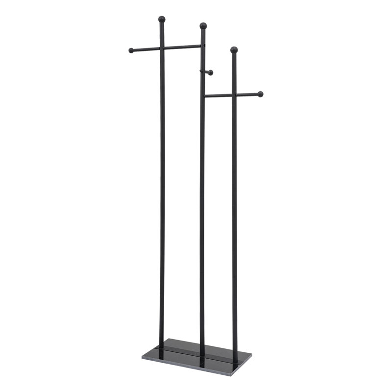 Clothes Rack, Garment Rack With Marble Base, Black