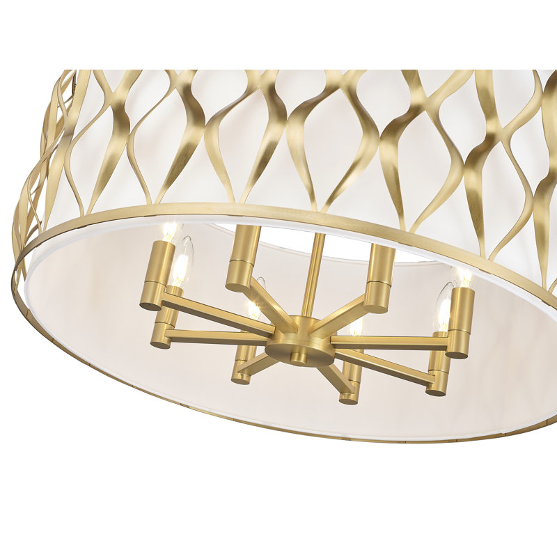 Luminaire suspendu moderne 8 lumières Reggi, Or moderne