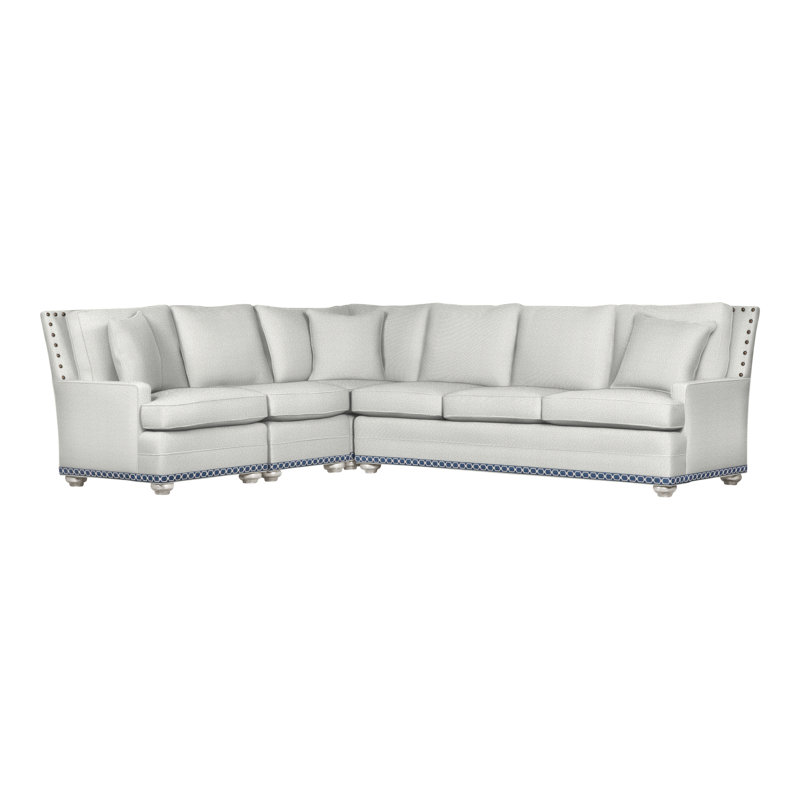 American Bungalow 4-Piece Riverside L-Sectional, Callaloo Cotton, Casa Blanca, Yes