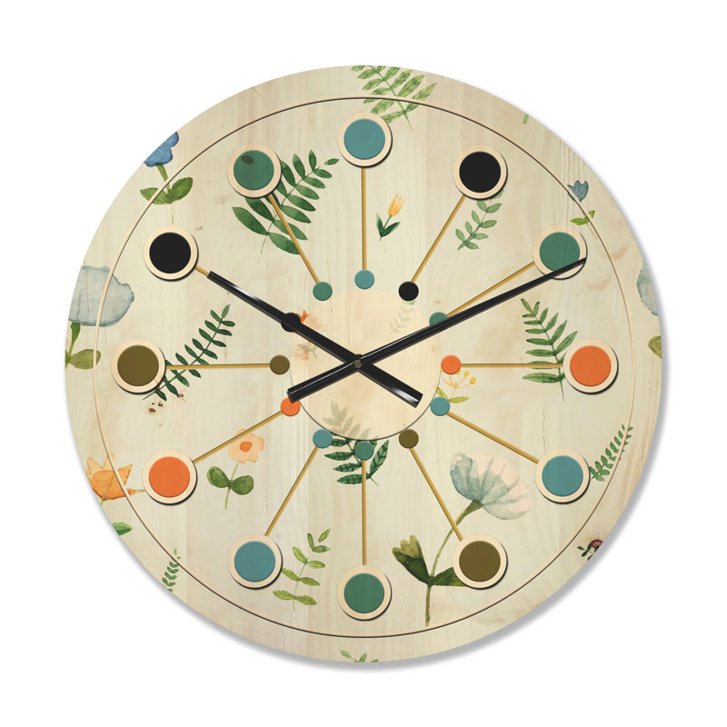 Horloge murale rétro Mid-Century, Moyen
