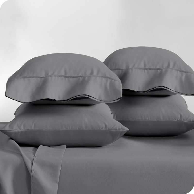 Ultra-Soft Microfiber Pillowcase, Gray, 4 Standard Pillowcases