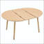 Table de salle à manger extensible ronde 3 en 1 avec pieds en bois massif