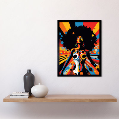Afro Caribbean Woman Colour Explosion Modern Matriarch - Single Picture Frame Print