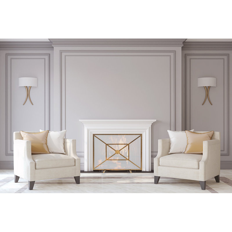Royal Steel Fireplace Screen, Royal Gold