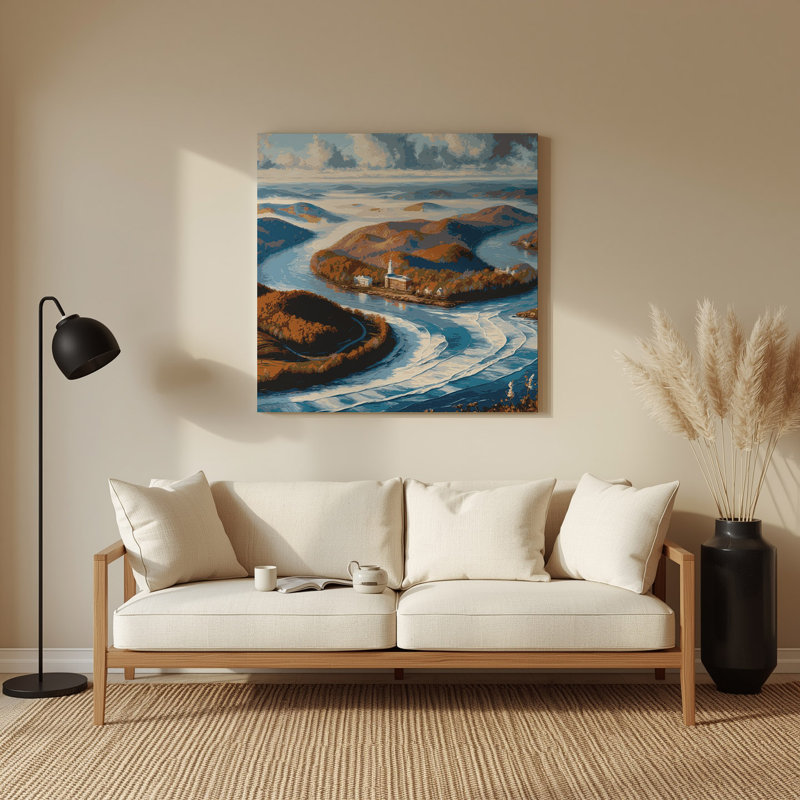 Art mural en métal gris États-Unis, 32" H x 32" W
