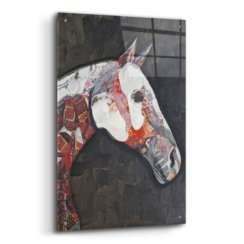 «Wild Appaloosa 2» par Coco Good, art mural en verre acrylique, H 36 po x l 24 po x P 0,2 po