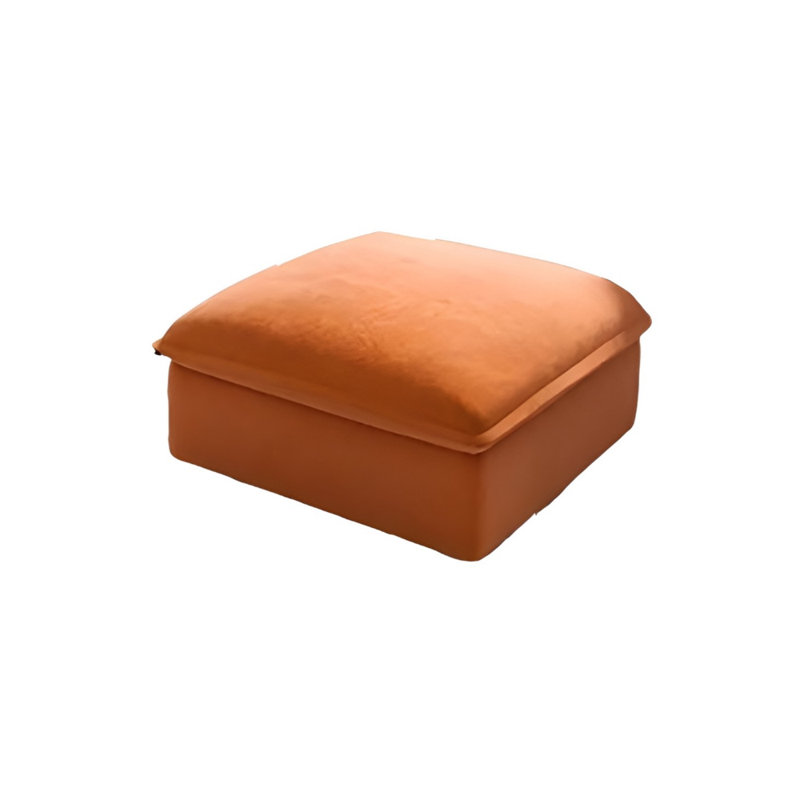 Canapé modulaire en velours 3 places Cielo Cloud Plus, Mélange de lin orange