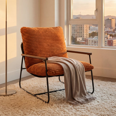 Upholstered Fabric Armchair