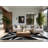 Soft Plush Faust New Years Modern & Contemporary Abstract Area Rug in Blue – Black Binding-1917636447