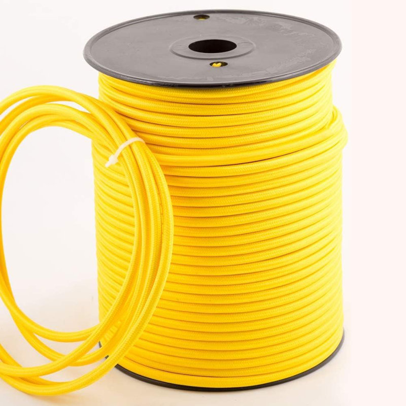 Sotir 2Core Round Fabric, Vintage Style Italian Braided 0.75Mm Flexible Lighting Electrical for UK Lighting Cable