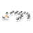 Novelty 17 Person Flip Top 22'' L Modular Training Table And Chair Set and Chair Set with Casters and Modesty Panel