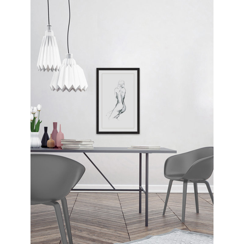 «Back figure» par Marmont Hill - peinture encadrée, H 45 po x l 30 po x P 1,5 po
