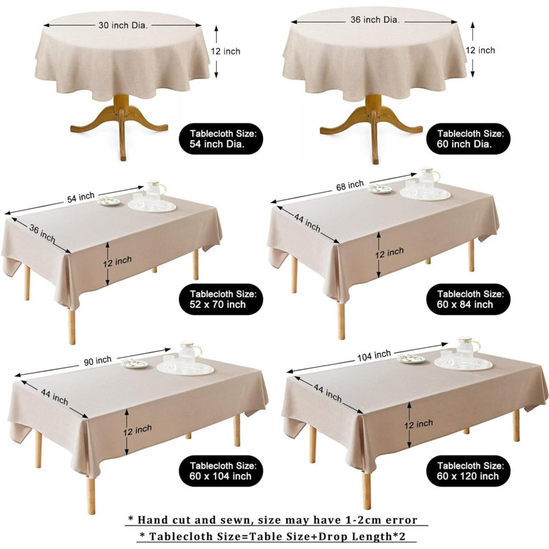 Nappe en lin texturé rectangulaire et imperméable 52X70, Rose