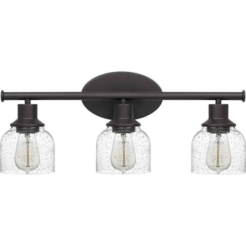 Éclairage pour salle de bain à intensité variable en bronze 3 lumières Nelda