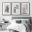 Abstract Geometry " Grey Transparent Mid Century Polygons Abstract Shapes Modern Art Contemporary " 3 - Pieces-98696427-98696424