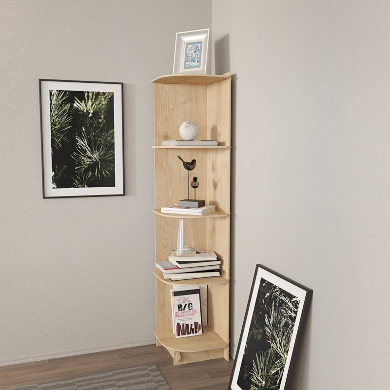 Bibliothèque standard en bois massif H 54,3 "x l 11" Bochov