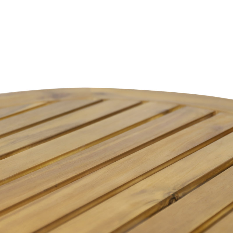 Kerstanski Round Acacia Outdoor Coffee Table , 27'' in. W 27'' in. D